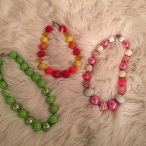 Gumball necklaces - set of 3!